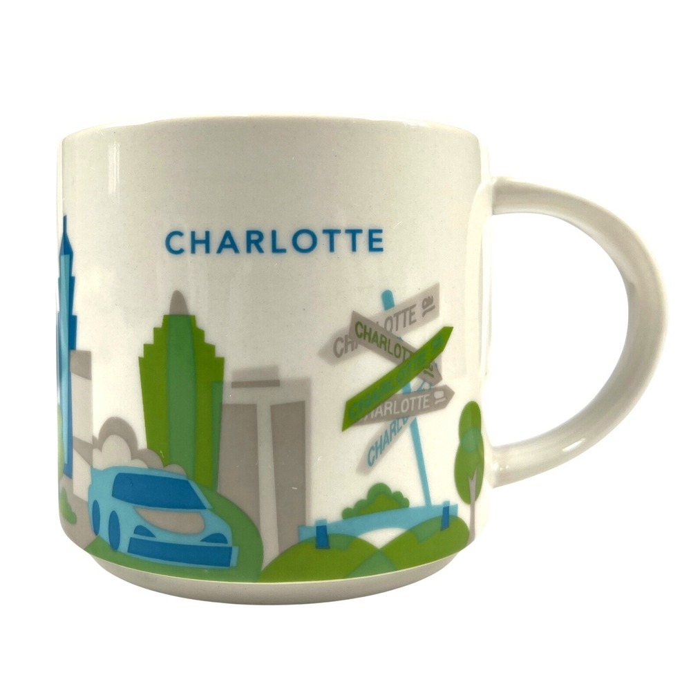 Starbucks You Are Here Charlotte NC‎ Collector Mug 2014 City Series Coffee Cup